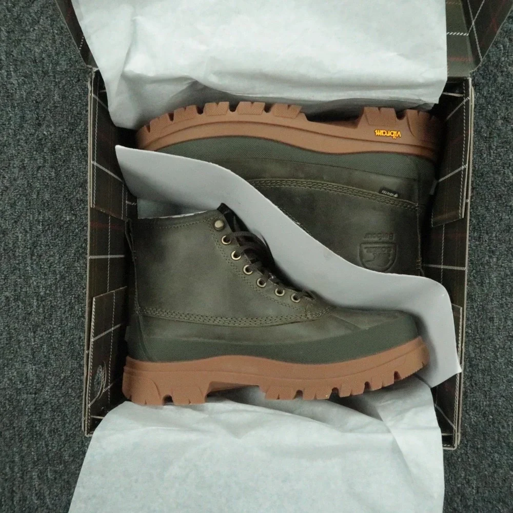 Sorel x Barbour Boots Mens 9.5 Green Daystorm Horizon Gor Tex Hiking Womens 11